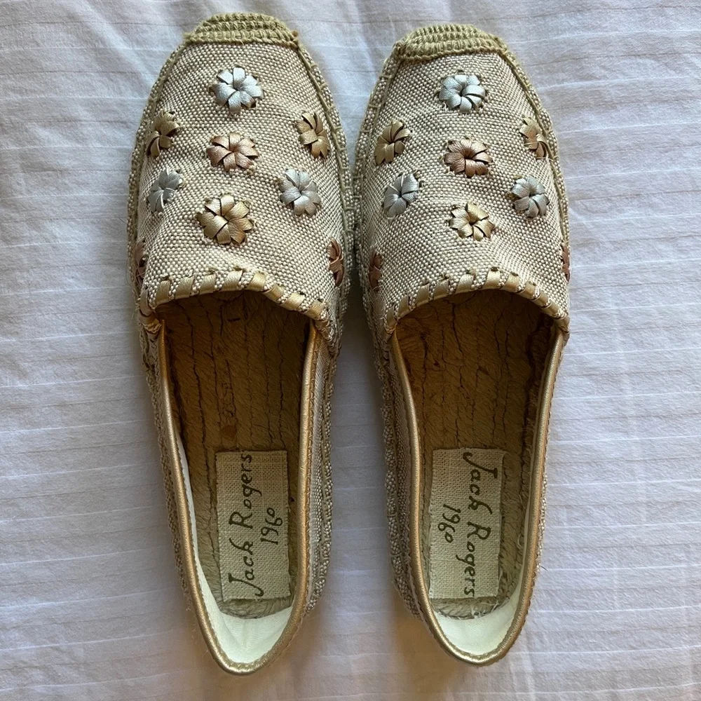 Jack Rogers Flower Embroidered Espadrilles - Picture 2 of 6